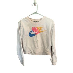 Nike beige cropped crewneck - Sz. Small